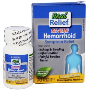 Homeolab USA Real Relief Severe Hemorrhoid - 90 Chewable Tabletes