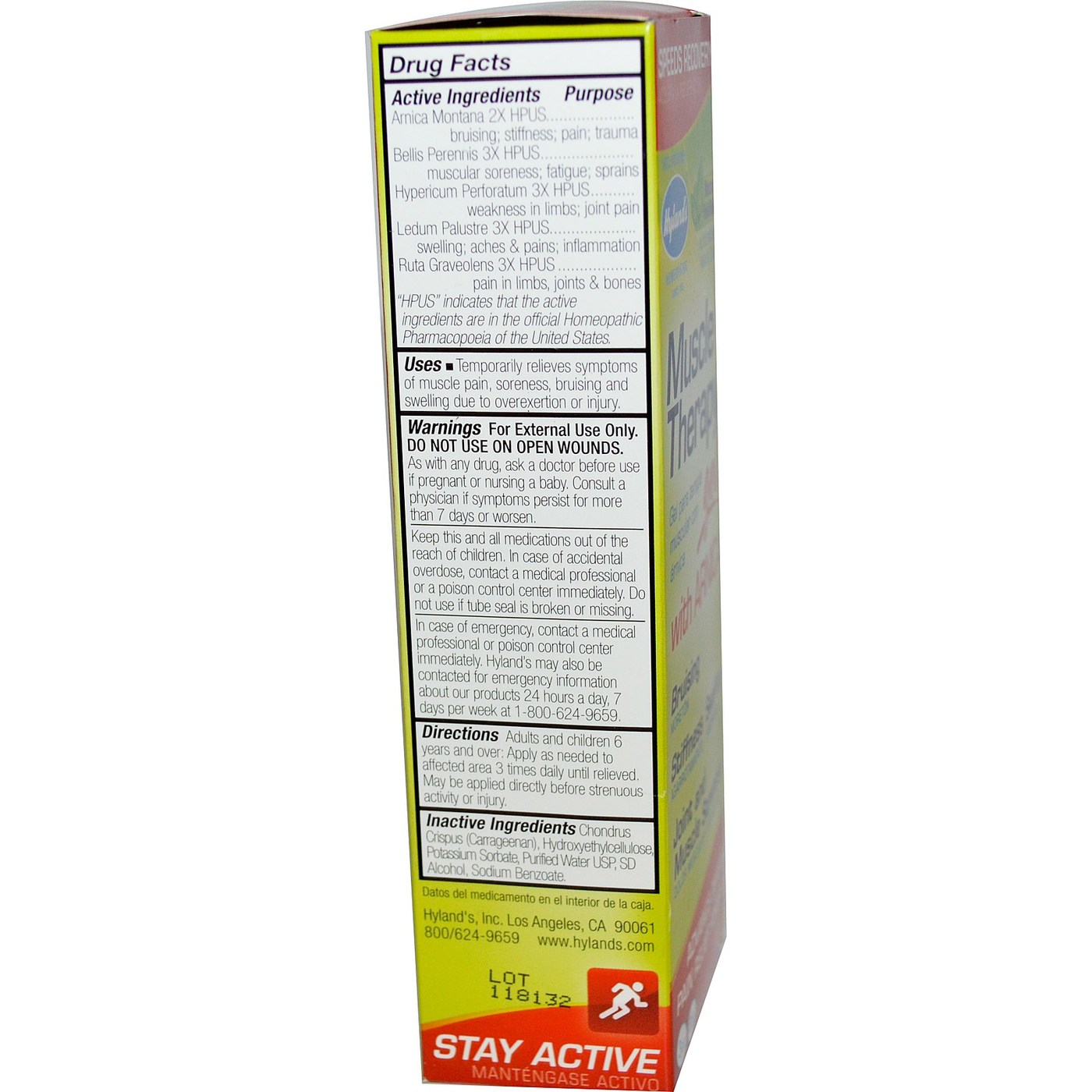 Hyland's Muscle Thrpy Gel W / arnica três onças - Imagem 2