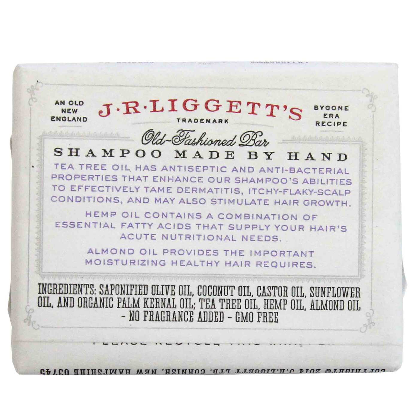 J.R. Liggett's Shamp Bar Tea Tree Oil 3,5 onças - Imagem 2