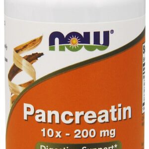 NOW Foods Pancreatin 10X 200 mg - 100 Capsules