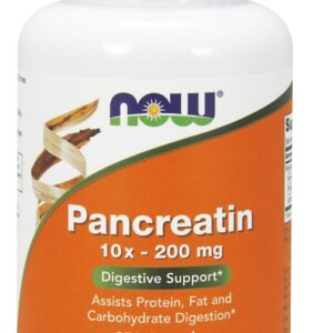 NOW Foods Pancreatin 10X 200 mg - 250 Capsules