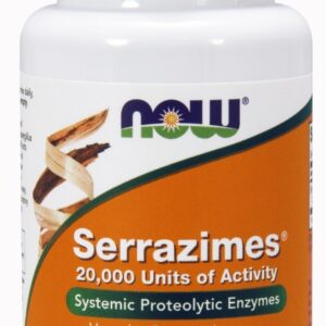 NOW Foods Serrazimes® 20,000 Units - 90 Veg Capsules