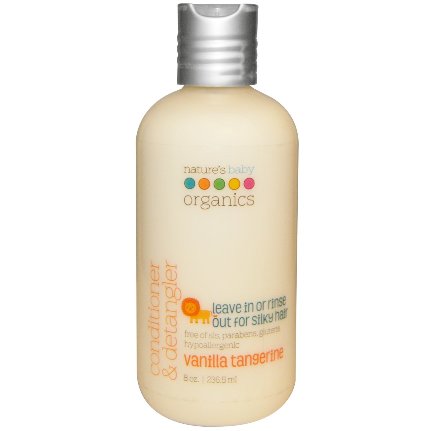 Nature's Bebê Orgânicos Condicionador e Detangler Vanilla Tangerine 8 fl oz