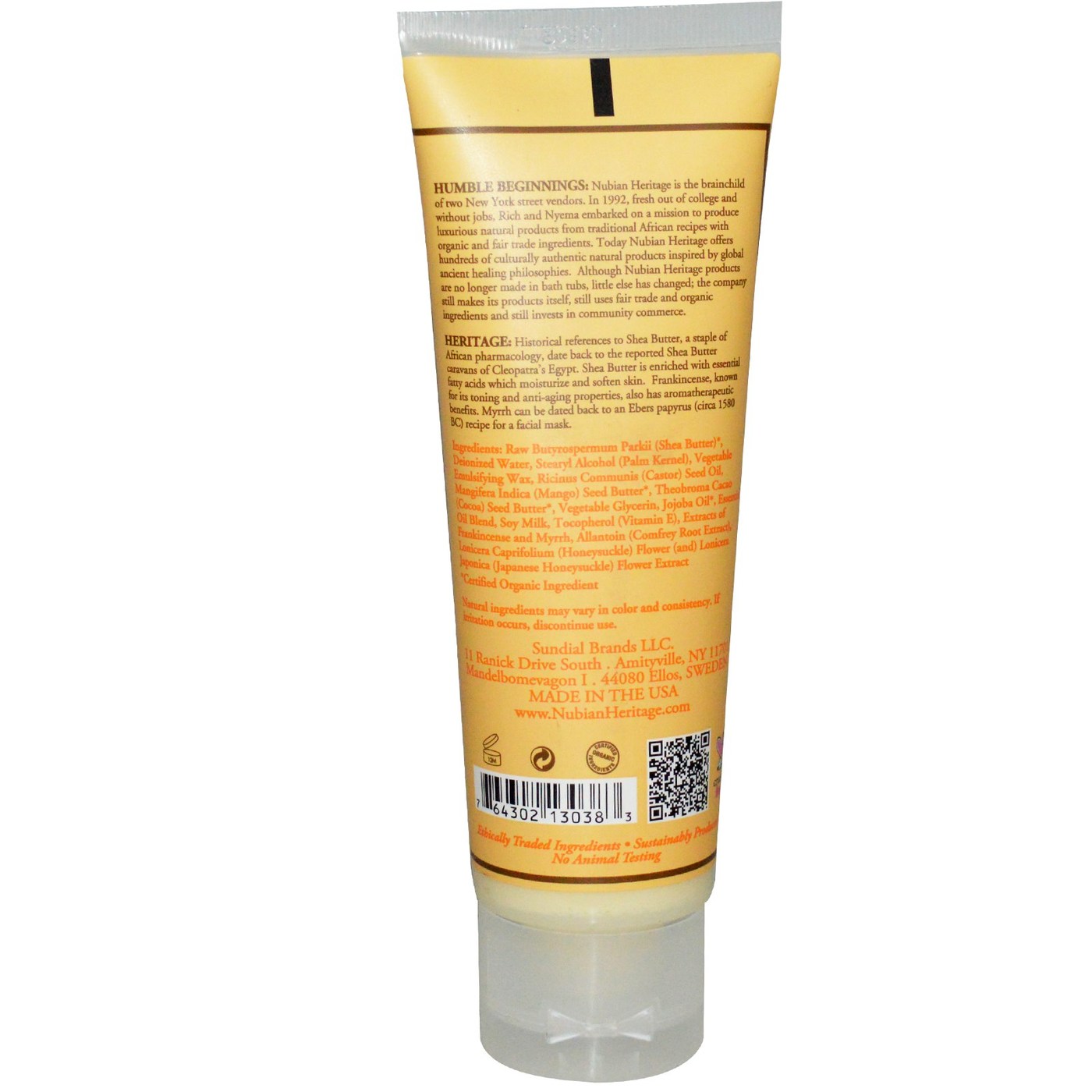 Nubian Heritage Mão CRM Raw Shea & Mirra 4 onças - Imagem 2