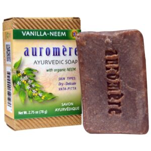 Auromere, Sabonete Ayurvédico, Baunilha-Neem, 2,75 oz (78 g)