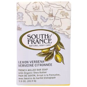 South of France, Limão verbena, sabonete esfoliante francês com manteiga de karité orgânica, 1,5 oz. (42,5 g)