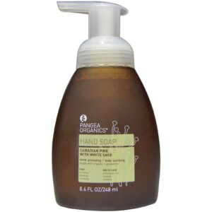 Pangea Organics, Sabonete para as Mãos, Pinho Canadense com Sálvia Branca, frasco de 8,4 oz (248 ml)