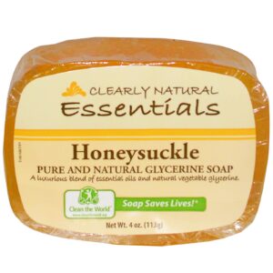 Clearly Natural, Produto Essential, sabonete de glicerina natural e puro, madressilva, 4 oz (113 g)