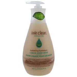 Live Clean, Sabão Líquido Hidratante para as Mãos, Óleo de Argan, frasco de 17 oz (500 ml)