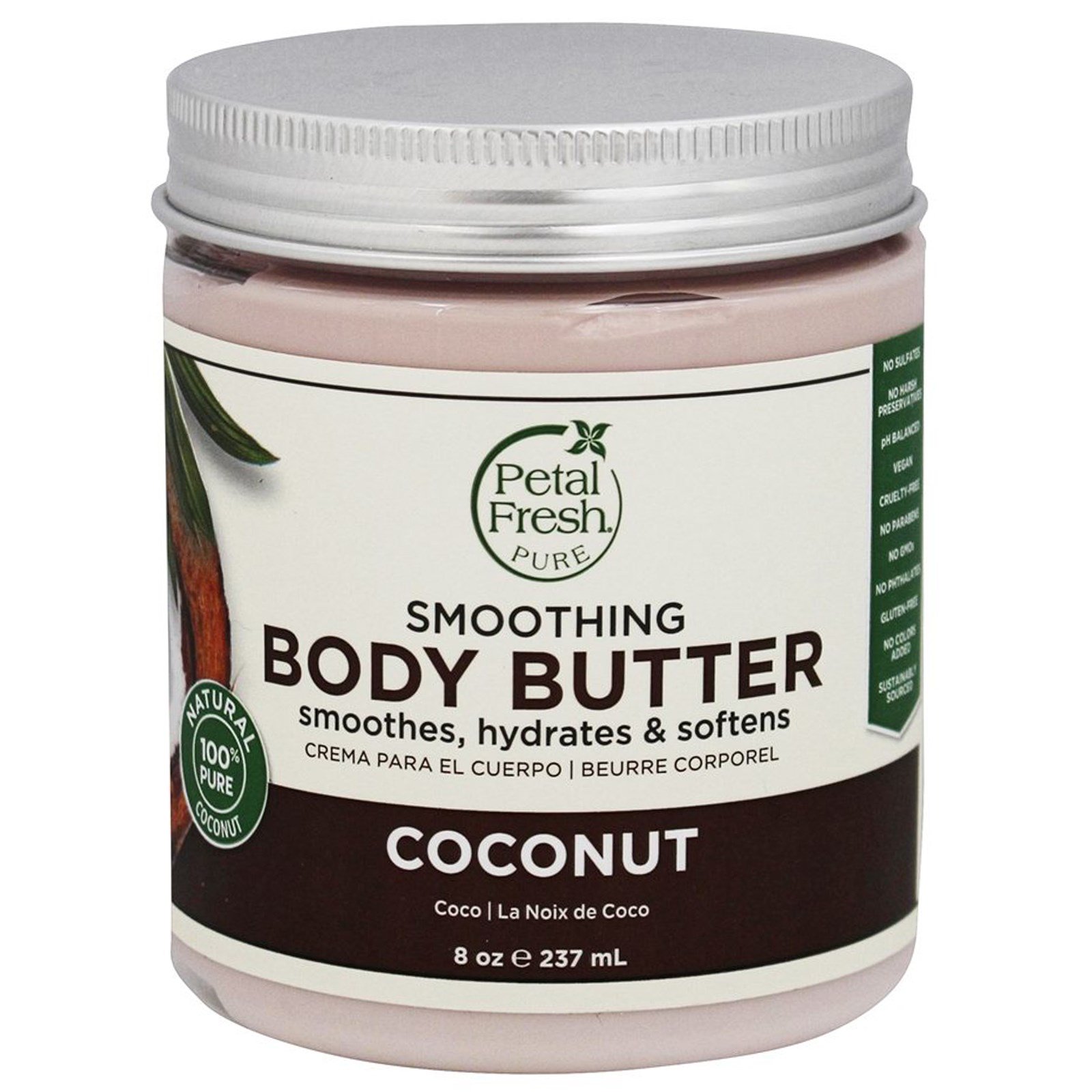 Petal Fresh, Pure, Manteiga de coco, ultra hidratante para o corpo, 237 ml