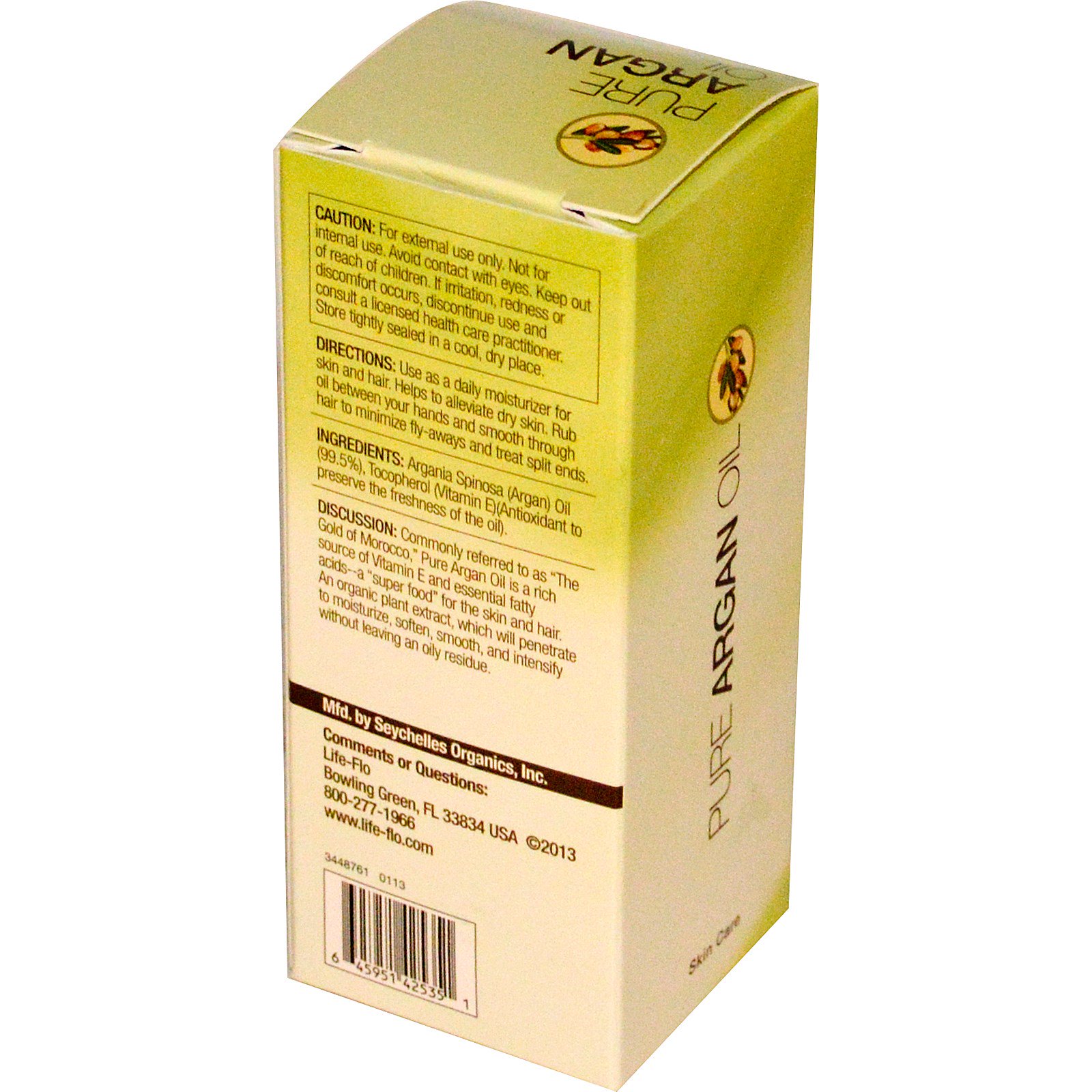 Life Flo Health, Óleo de Argan Puro, 4 fl oz (118,3 ml) - Imagem 2