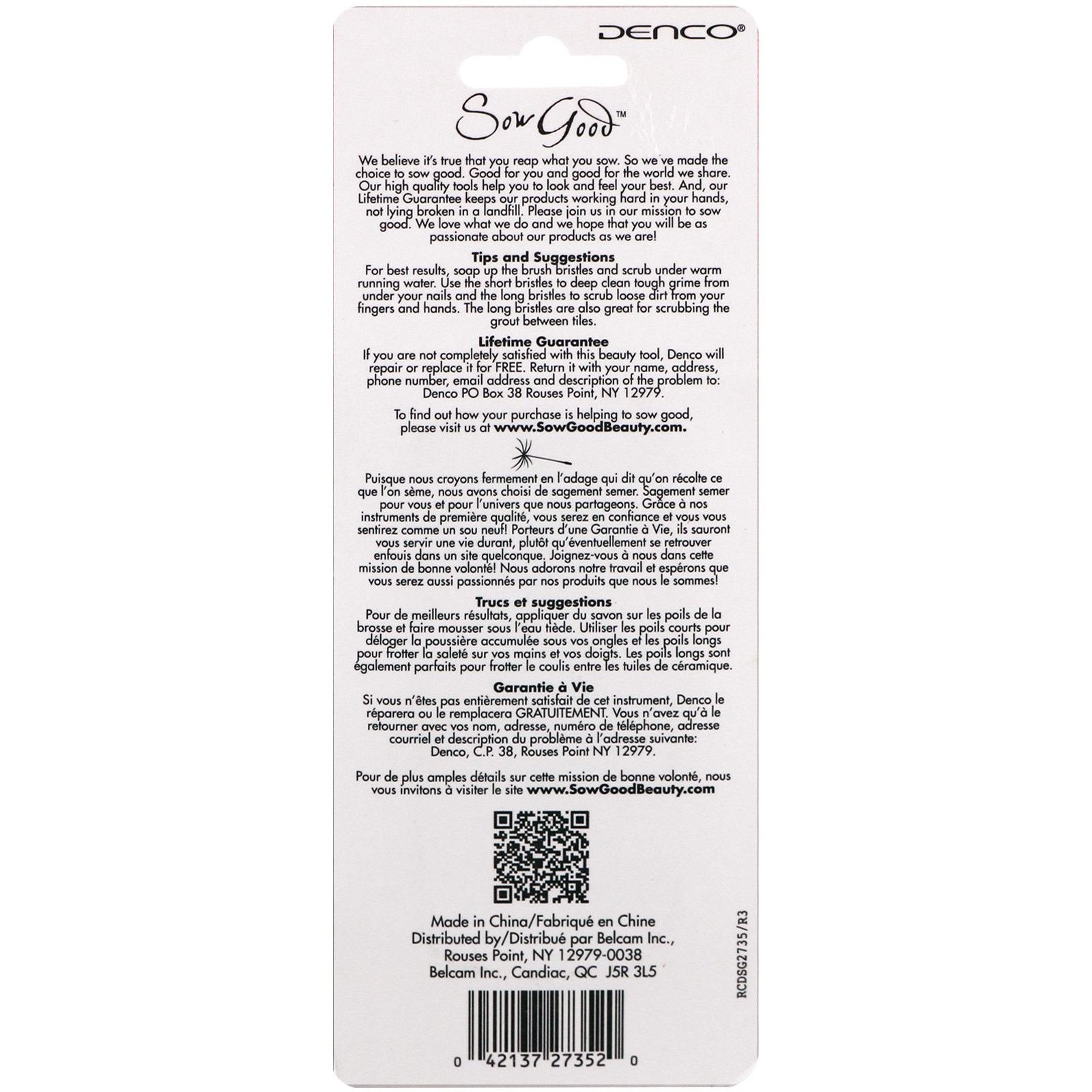 Sow Good, Escova para Unhas Limpeza Pesada, 1 Escova - Imagem 3