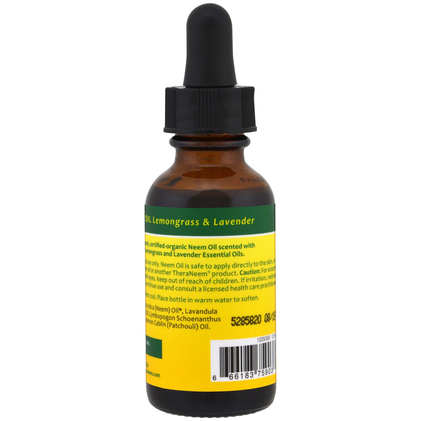 Organix South, Óleo de neem TheraNeem Naturals, Capim-limão e lavanda, 1 fl oz (30 ml) - Imagem 3