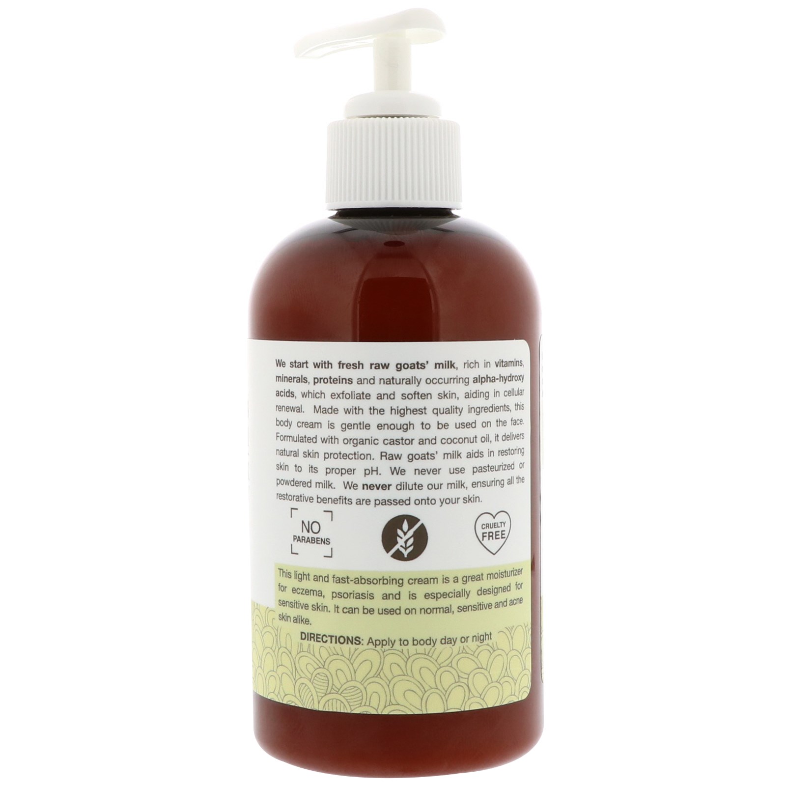 Tierra Mia Organics, Terapia para a pele à base de leite de cabra integral, Creme para o rosto e corpop, Baunilha, 8 fl oz (236 ml - 226 g) - Imagem 3