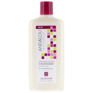 Andalou Naturals, Condicionador, cuidados dos cabelos tingidos, Nutri e trata os cabelos, 1000 Roses Complex, 340 ml