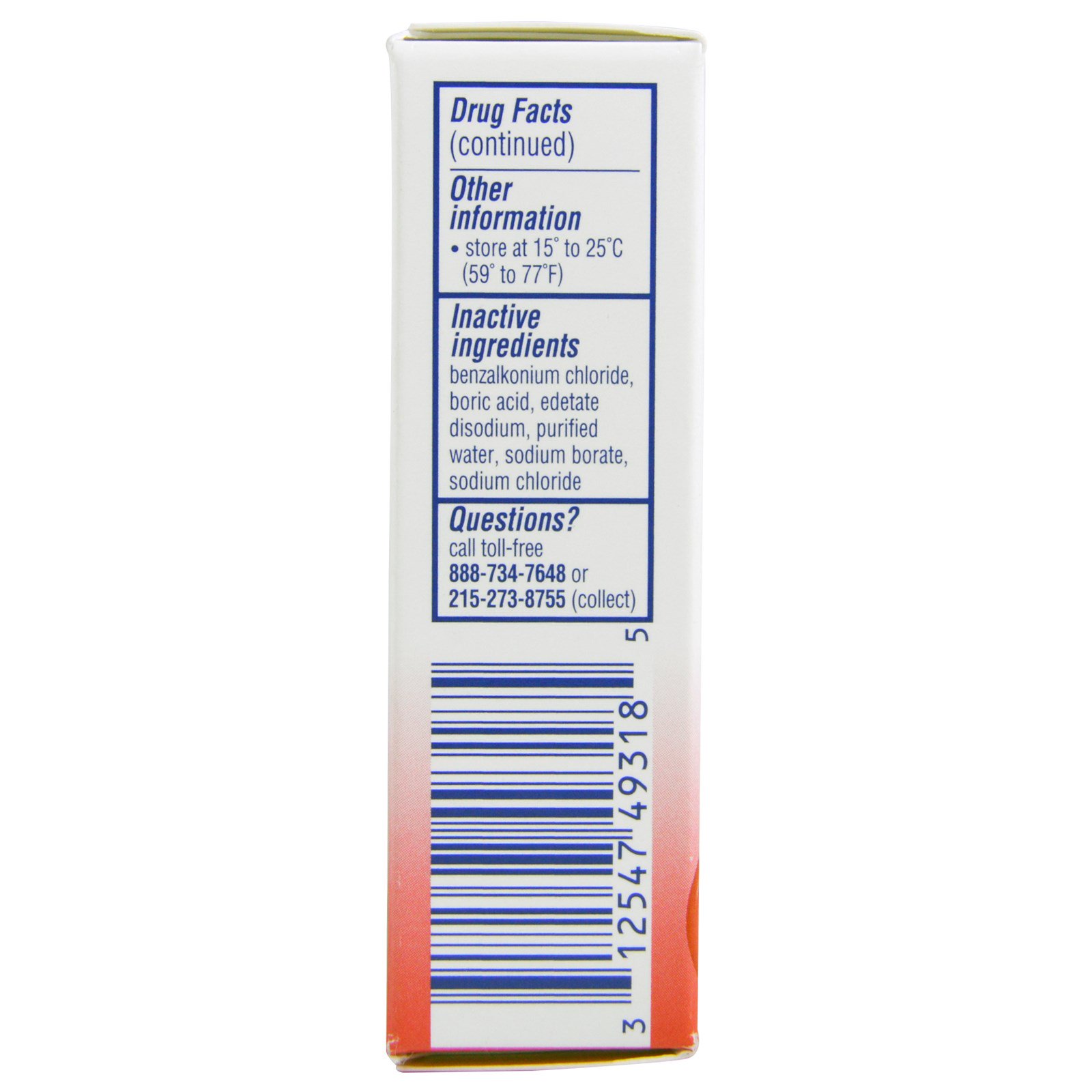 Visine, Aprimorado, Estéril, Lubrificante, Colírio para Atenuar a Vermelhidão dos Olhos, 0.28 fl oz (8 ml) - Imagem 3