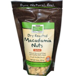 Now Foods, Real Food, Noz de Macadâmia, Torradas, Salgadas, 9 oz (255 g)