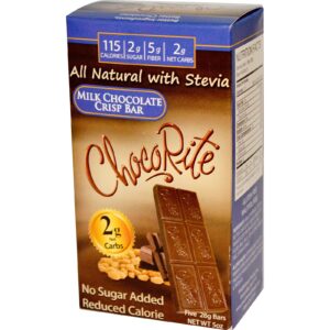 HealthSmart Foods, Inc., ChocoRite, Barra Crocante de Chocolate ao Leite, 5 Barras, (28 g) Cada
