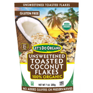 Edward & Sons, 100% Organic Unsweetened Toasted Coconut Flakes, 7 oz (200 g)