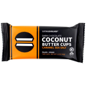 Eating Evolved, Chocolate Negro, Bombons de manteiga de coco, caramelo e sal marinho, Dois bombons, 1.5 oz (42 g)