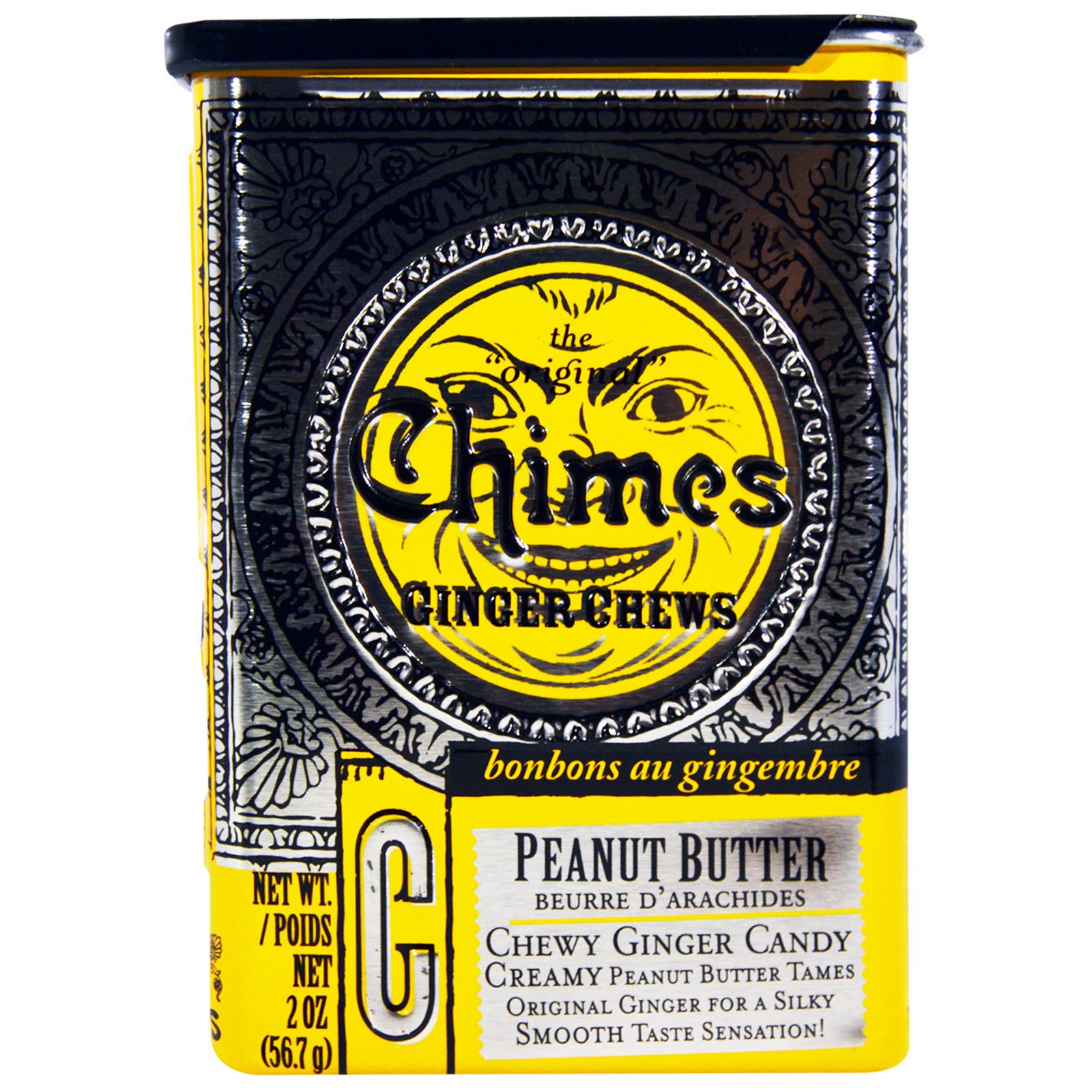 Chimes, Gengibre para Mastigar, Manteiga de Amendoim, 2 oz (56,7g)