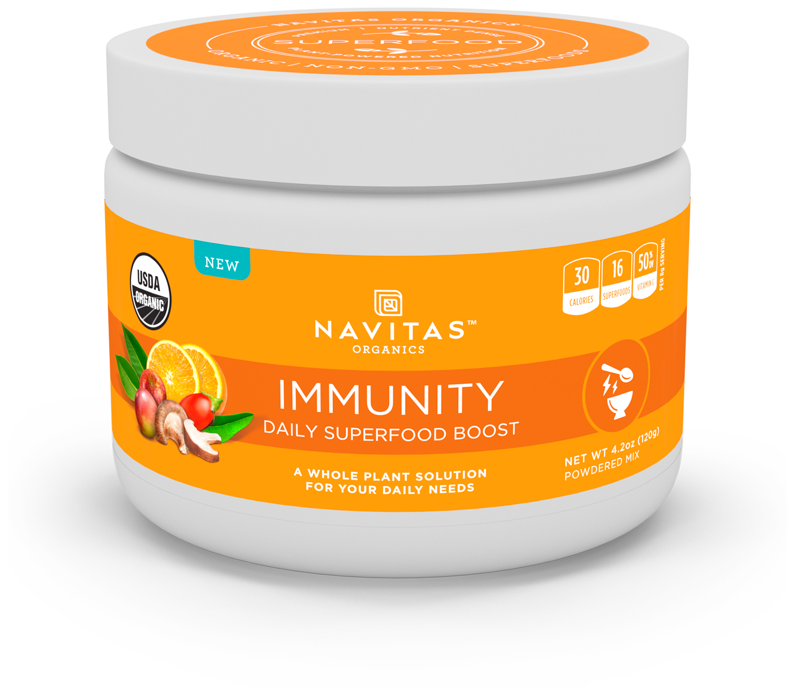 Navitas Organics, Imunidade, Reforço Diário de Superalimentos, 4,2 oz (120 g)