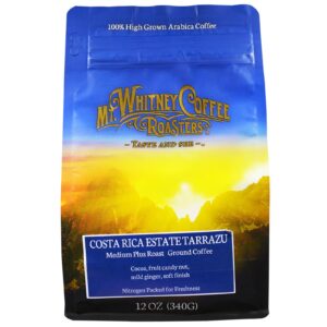 Mt. Whitney Coffee Roasters, Costa Rica Estate Tarrazu, Tostado Médio Plus, Café Moído, 12 oz (340 g)