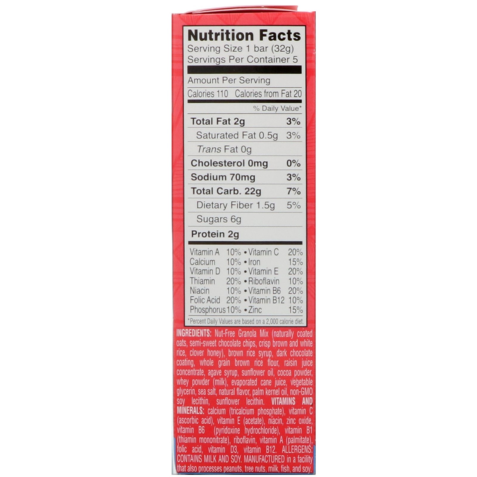 This Bar Saves Lives, LLC, Kid, Chocolate Chip, 5 Bars, 5.64 oz (160 g) - Imagem 3