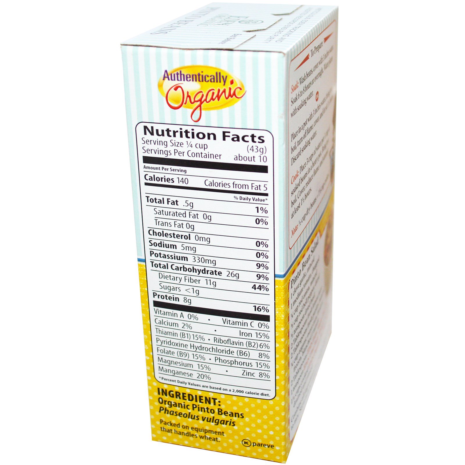 Eden Foods, Feijão carioca orgânico, 16 oz (454 g) - Imagem 2