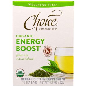 Choice Organic Teas, Wellness Tea, Orgânico, Energizante, 16 Sachês - 0,07 oz (2 g) Each