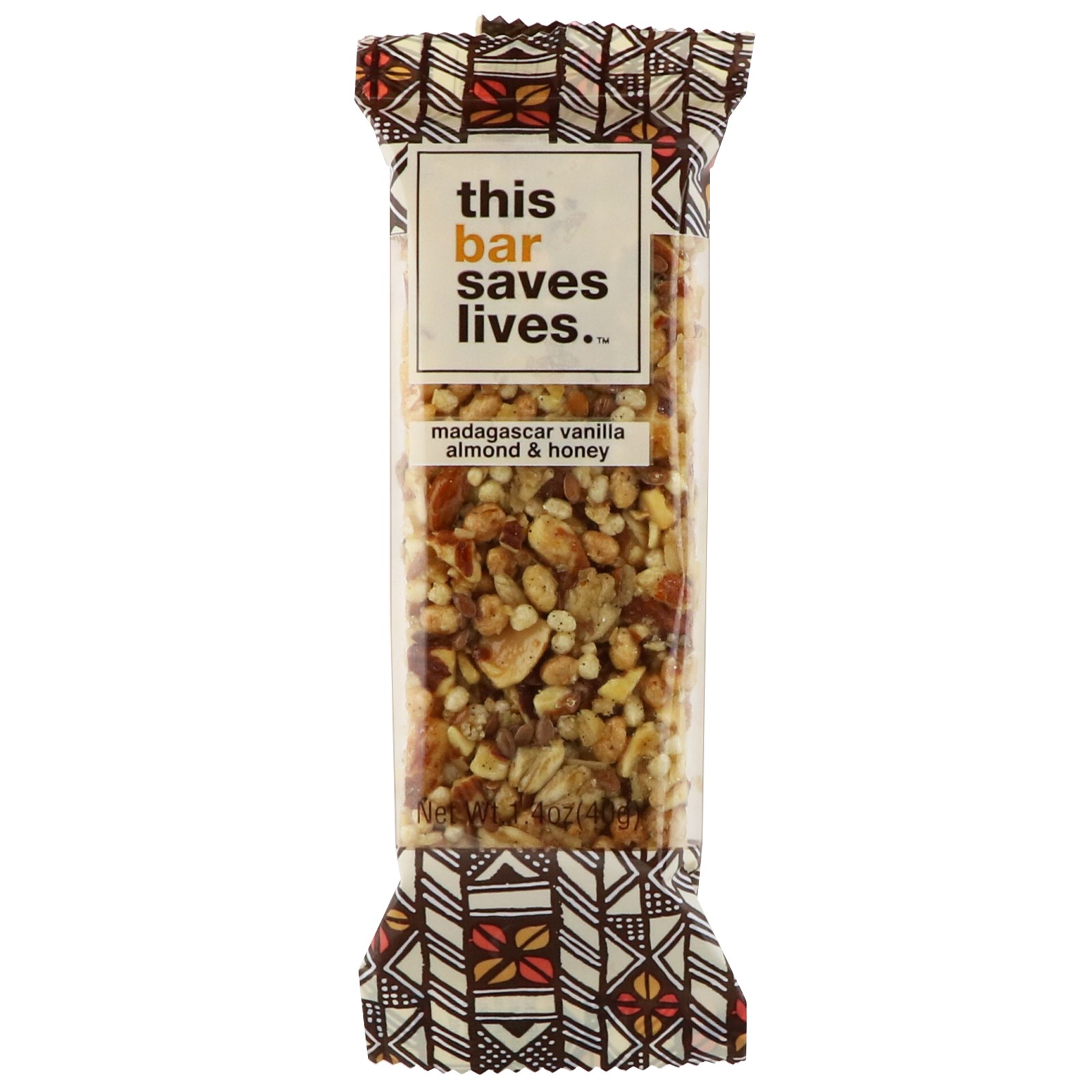 This Bar Saves Lives, LLC, Baunilha de Madagascar, Amêndoa e Mel, 12 Barras, 1,4 oz (40 g) Cada - Imagem 3