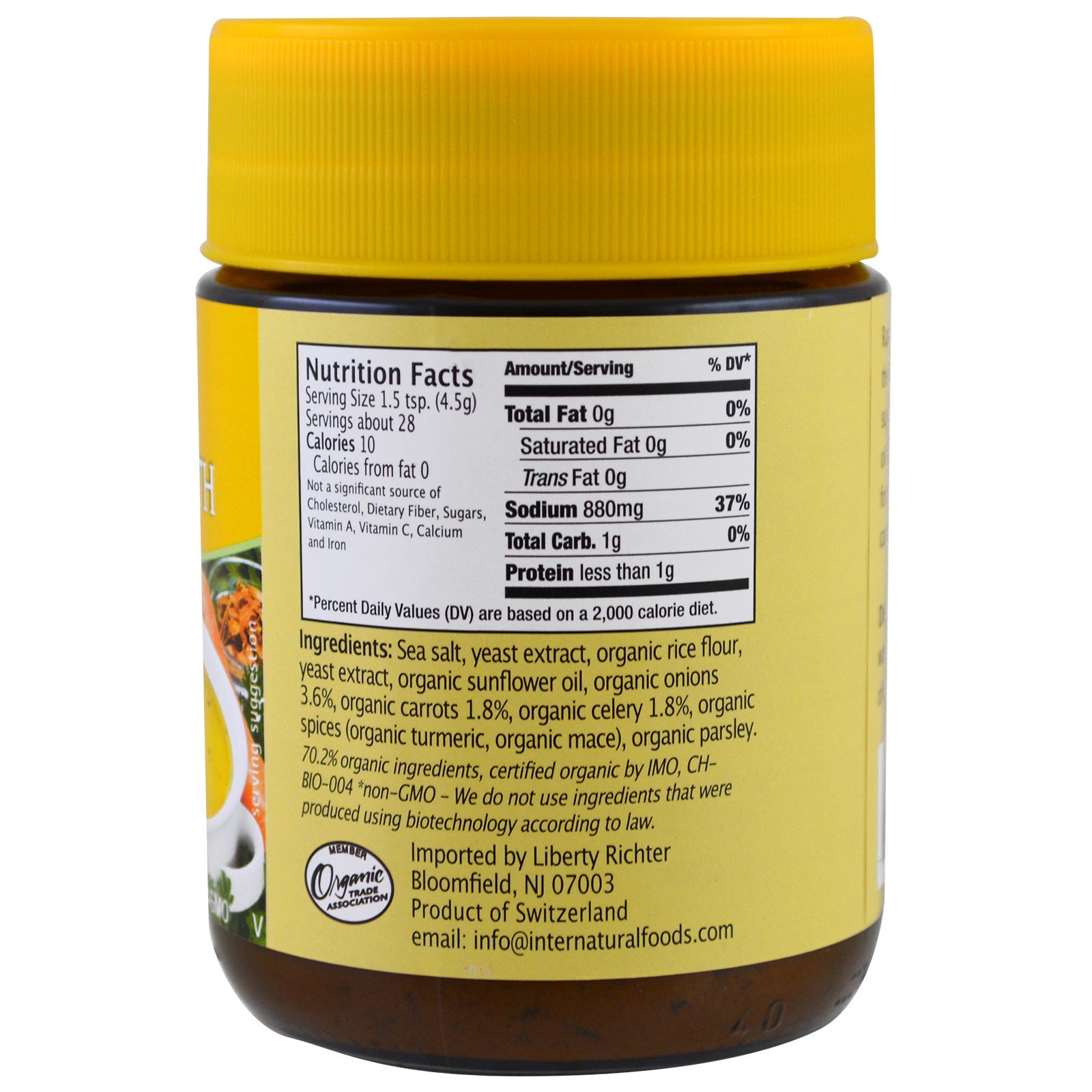 Rapunzel, Caldo de Vegetais, 4,41 oz (125 g) - Imagem 2