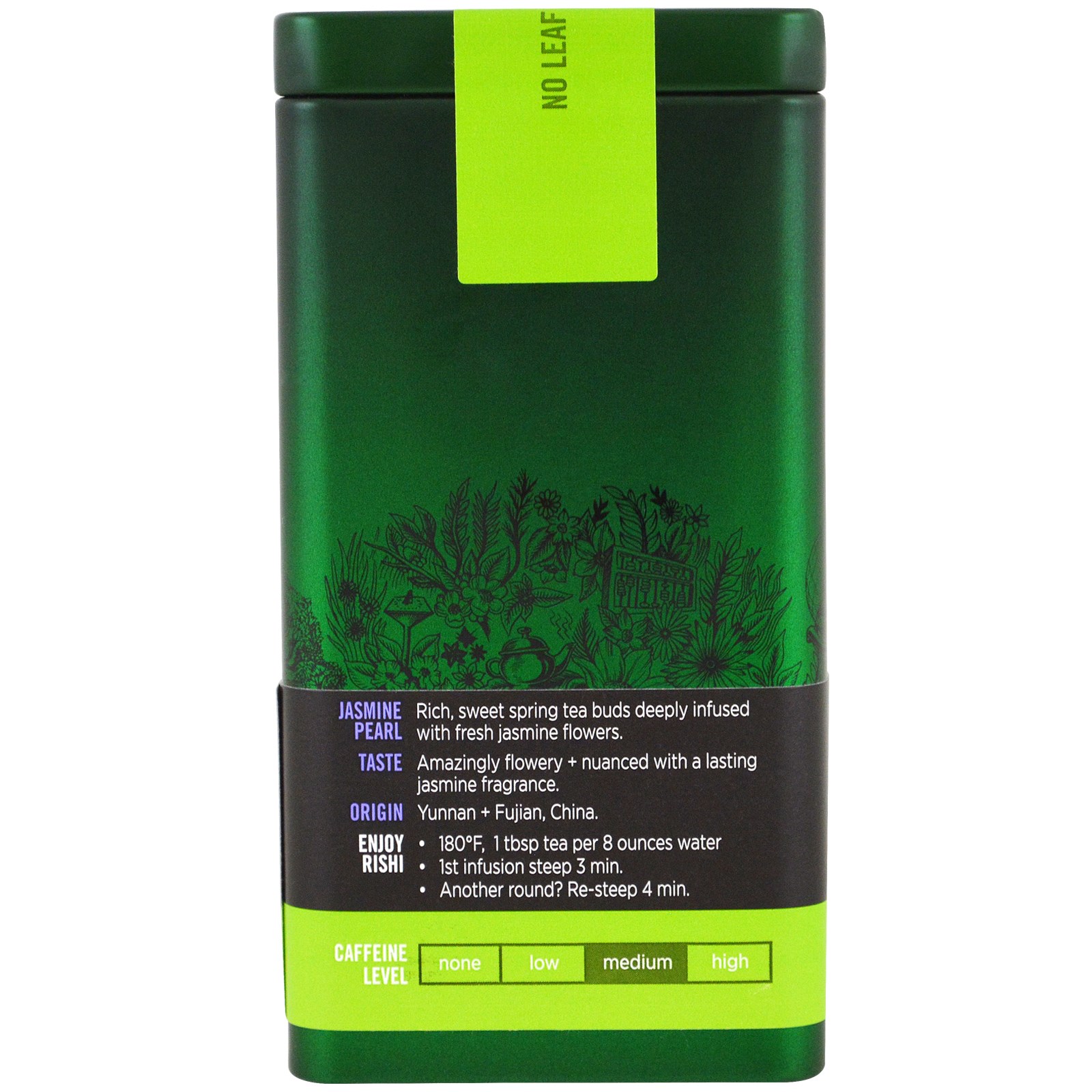 Rishi Tea, Jasmine Pearls, Folhas Soltas de Chá Verde, 3 oz (85 g) - Imagem 3