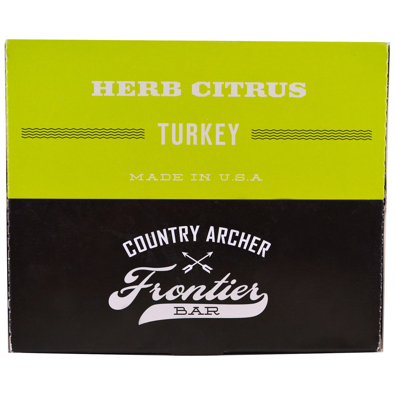 Country Archer Jerky, Frontier Bar, carne de peru, aroma cítrico herbal, 12 barras, 1,5 oz (42 g) - Imagem 3