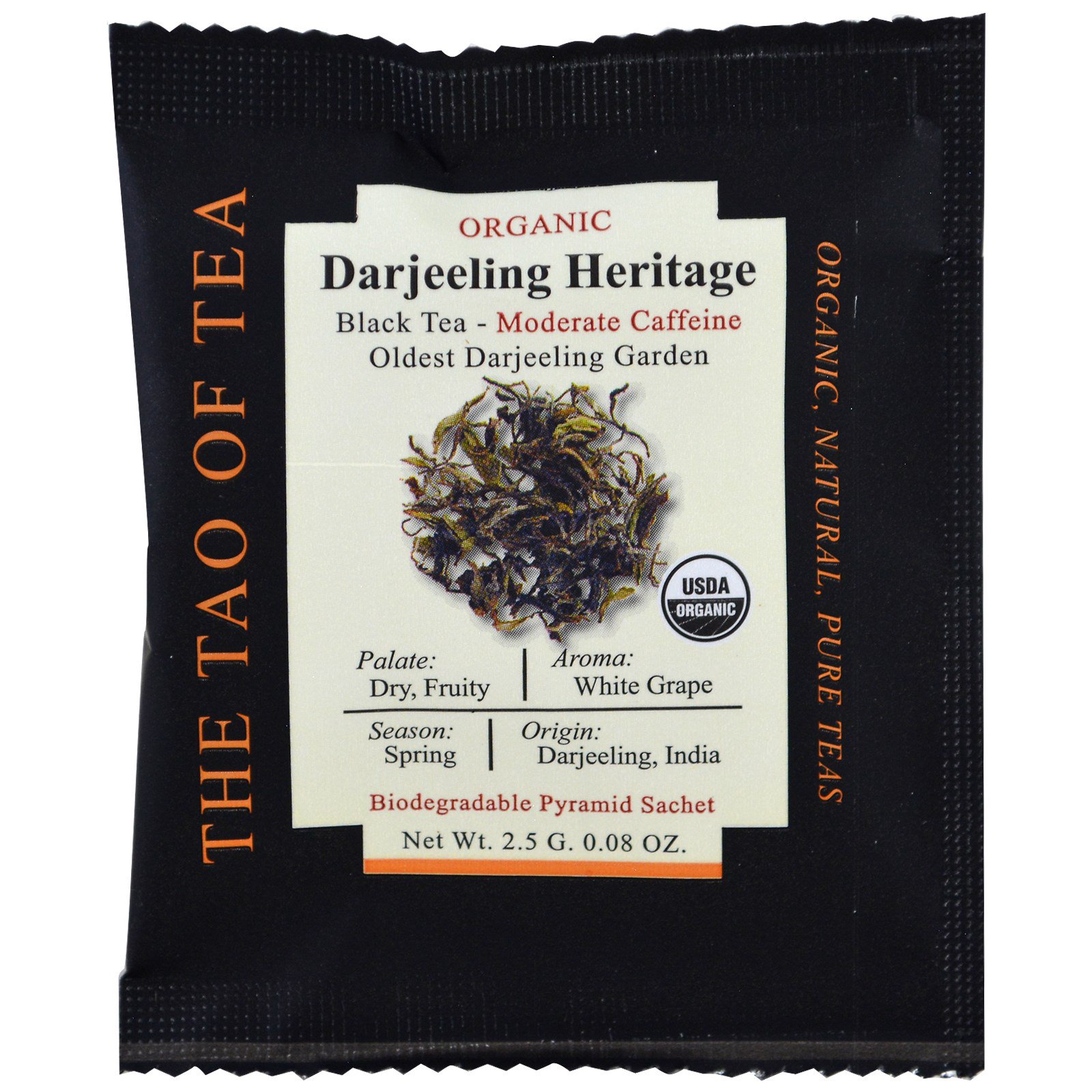 The Tao of Tea, Chá Orgânico Darjeeling Heritage, 15 Saquinhos Piramidais, 37,5 g (1,32 oz) - Imagem 3