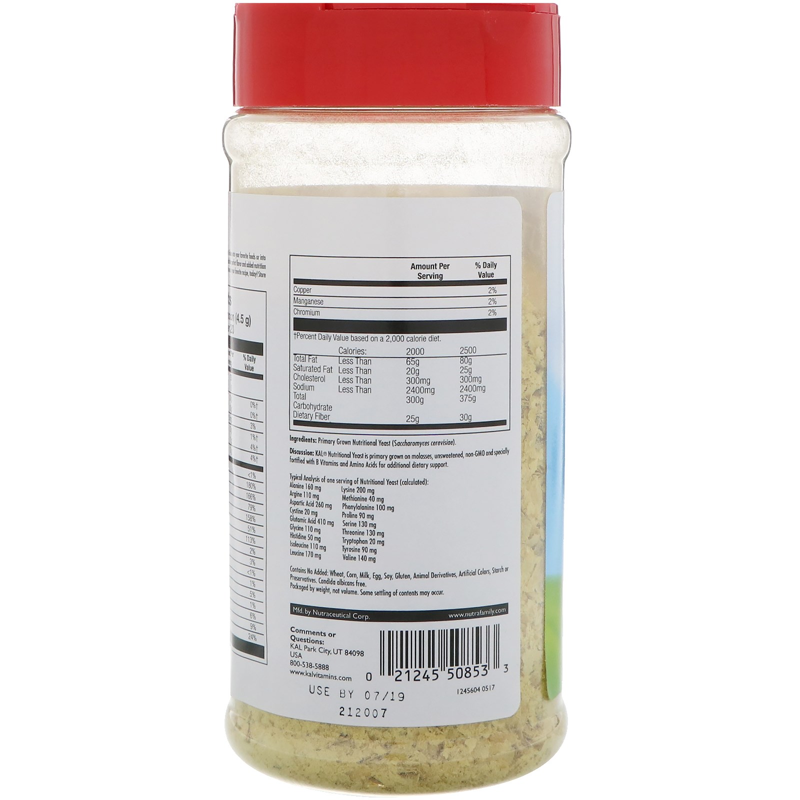 KAL, Flocos de Levedura Nutricionais, 3,1 oz (90 g) - Imagem 3