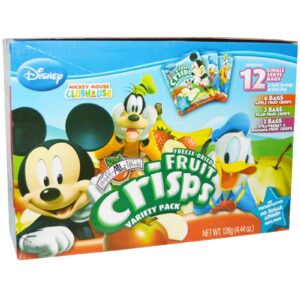 Brothers-All-Natural, Disney, Frutas Crocantes Desidratadas e Congeladas, Sortidas, 12 Pacotes de Porção Única, 0.35 oz (10g) Cada