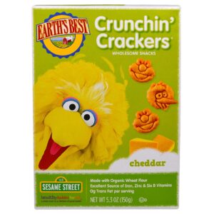 Earth's Best, Crunchin' Crackers, Vila Sésamo, Cheddar, 5,3 oz (150 g)
