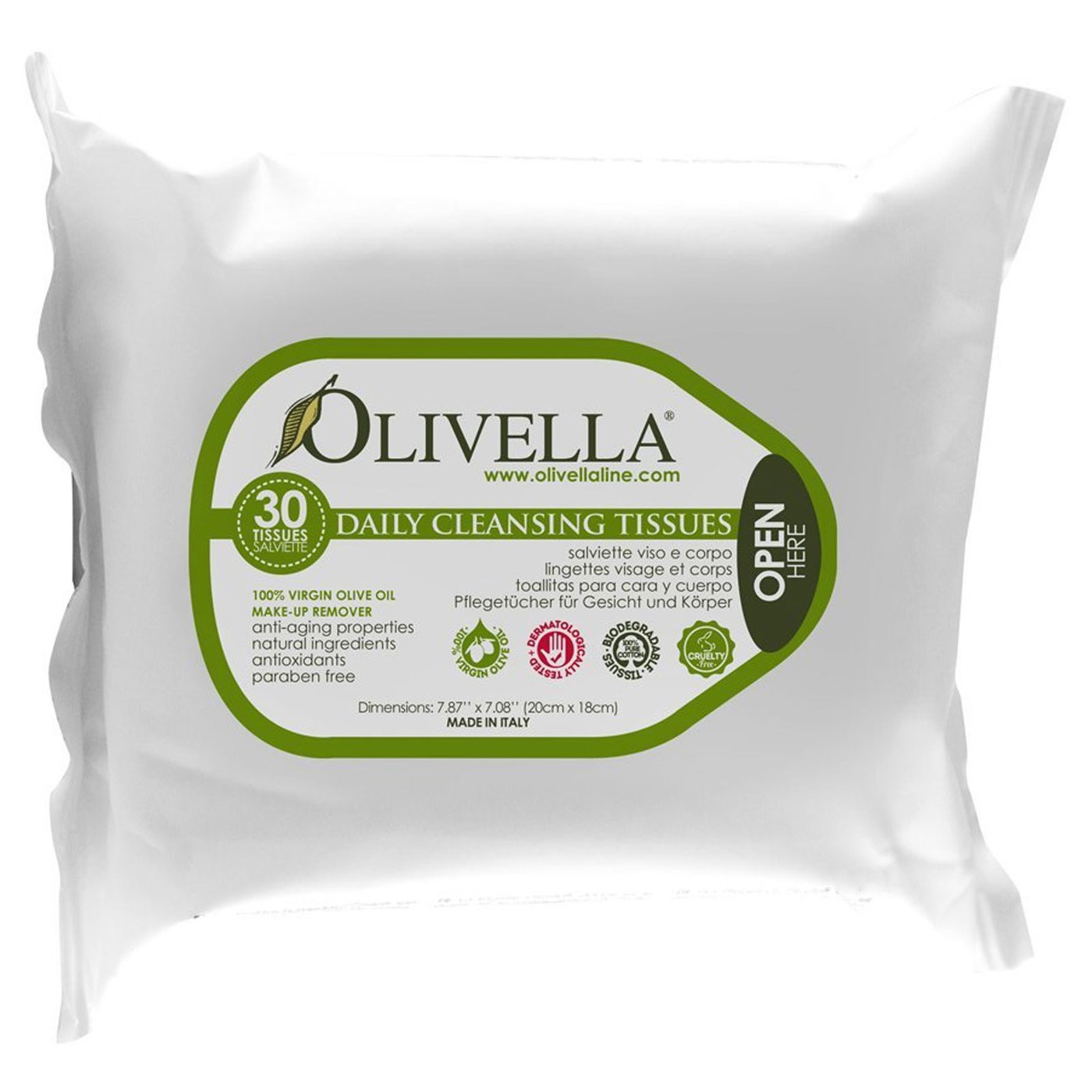 Olivella Limpeza Facial tecidos 30pk