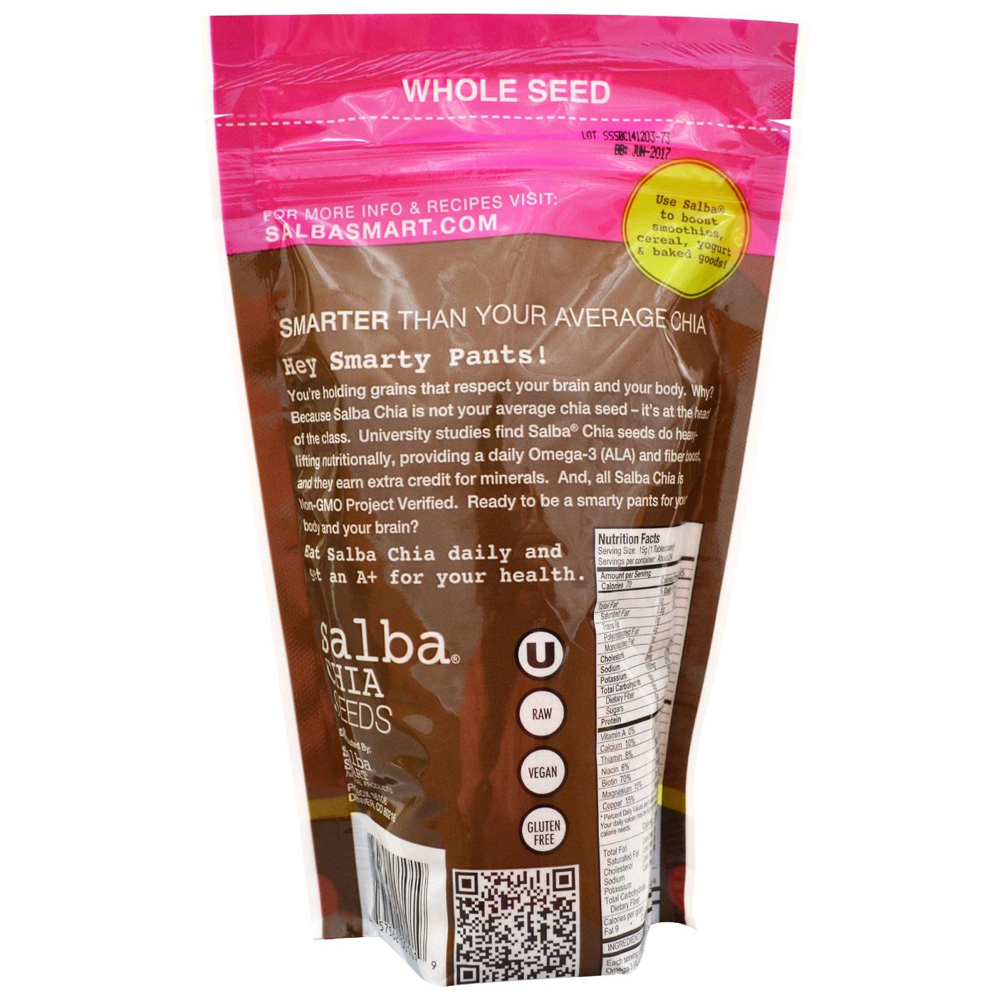 Salba Smart Sementes inteiras 12,7 oz - Imagem 2