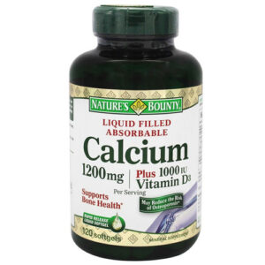 Nature's Bounty Liquid Filled Absorbable Cálcio - 1,200 mg - 120 Cápsulas em Gel