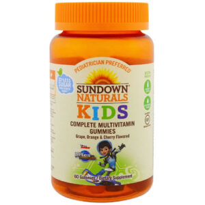 Sundown Naturals Complete Kids MultiVitaminas, Miles From Tomorrowland - Grape, Orange and Cherry - 60 Gomas