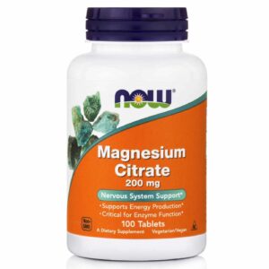 Citrato de Magnésio Now Foods 200 mg 100 Tabletes
