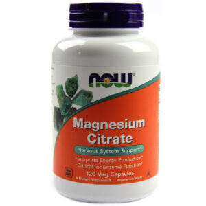 Citrato de Magnésio Now Foods 120 Cápsulas Vegetarianas