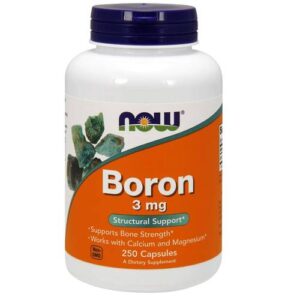 Boro 3 mg Now Foods 250 Cápsulas