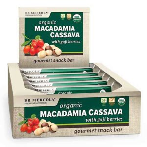 Dr. Mercola Macadamia Cassava with Goji Berries 1Box (12 bars)