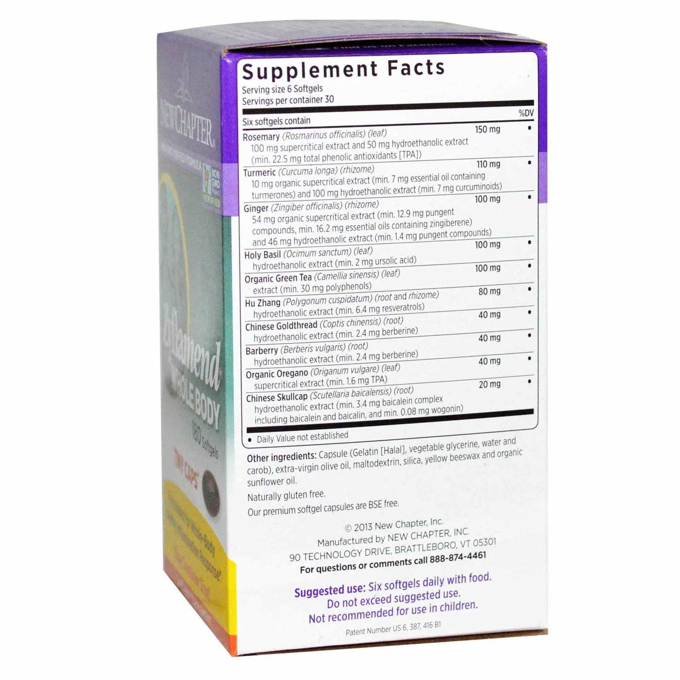 New Chapter Zyflamend Whole Body - East to Swallow - 180 Mini Soft Gels - Imagem 2