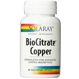 Solaray BioCitrate Cobre 2 mg 60 Cápsulas Vegetarianas