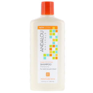 Andalou Naturals, Shampoo, para Suavidade e Maciez, Hidratante, Óleo de Argan e Karité, frasco de 11,5 oz (340 ml)