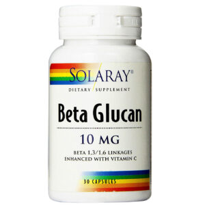 Solaray Pure Beta Glucan com Vitamina C 30 Cápsulas